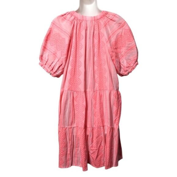 NWT VELVET by Graham & Spencer Sophie Patterned Boho Puff Sleeve Dress XS - Picture 5 of 7